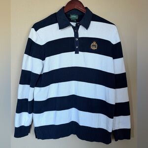Ralph Lauren Navy and White Knit Sweater